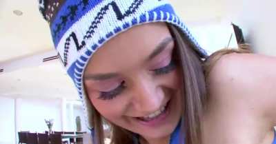 Allie Haze smothers his face against the wall with her perfect ass