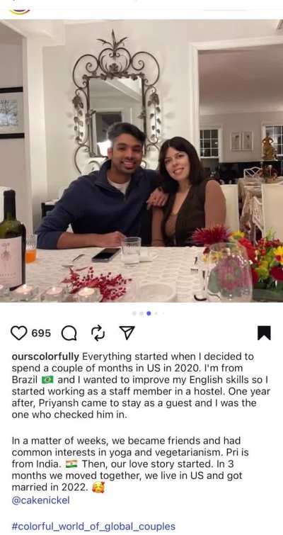 Indian man and his Brazilian wife in USA 🇮🇳 🇧🇷 IMLF