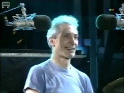 Charlie Watts ovacionado en Argentina durante la primera presentación de los Rolling Stones - 1995