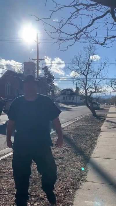 Psychos in Overland. I was walking my dog and watched them cut someone off at Broadway &amp;amp; Iliff and they sped into the neighborhood. I was crossing the street with my dog and I had to jog to avoid them so I flipped them off and this happened. Thank you
