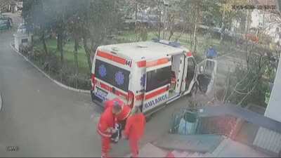 Idiot in an ambulance!