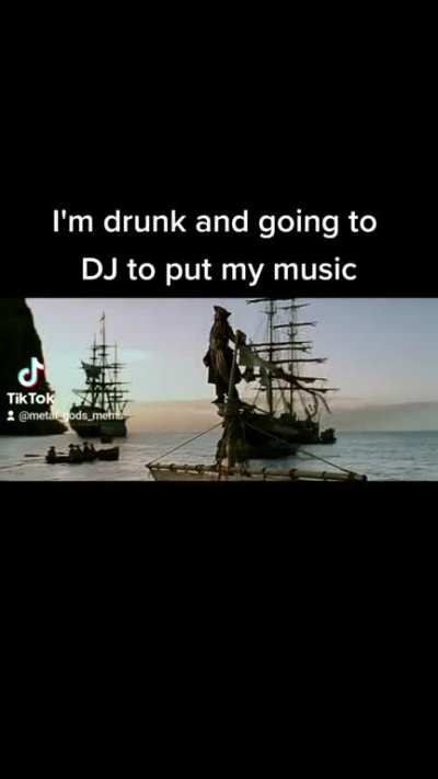 When you drunk enough to turn your music on party