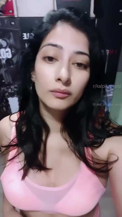 Niharica Raizada sexy cleavage and armpits after workout