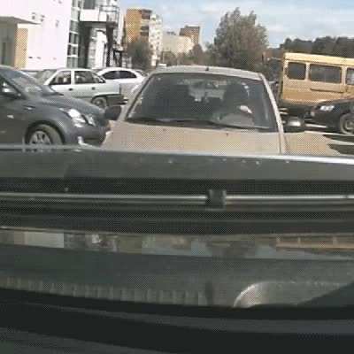 WCGW reading a text while driving in a parking lot...