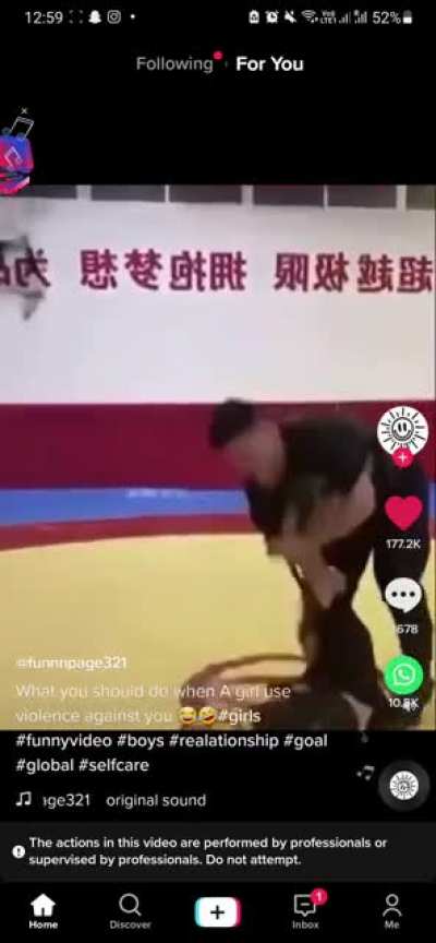 A lesson in self defence