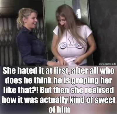 Her tits grew in really early and she was always super self-conscious of them; Mike always made sure to cheer her up by grabbing her tits!