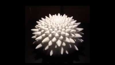 This 3D printed sculpture that animates when spun under a strobe light