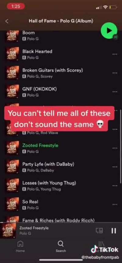 I fr couldn&rsquo;t tell when he switched the song
