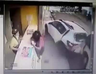 Quite the cat-like reflexes. Saved her life&hellip;