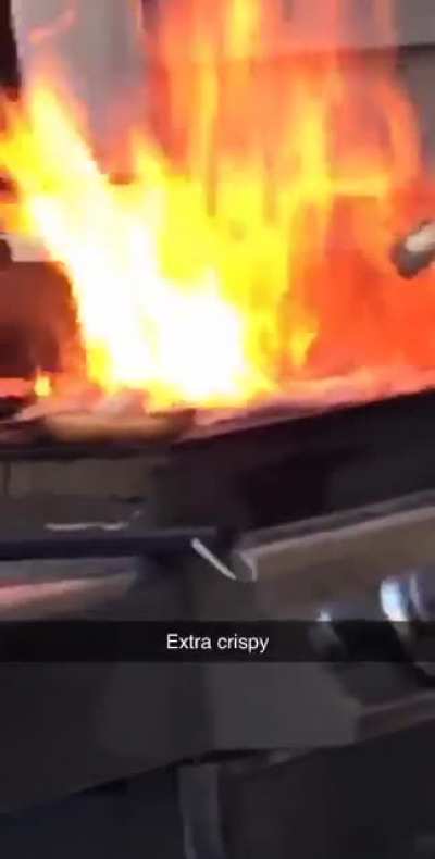 Just casually cookin&rsquo; bacon cheeseburgers.