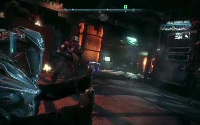 The T-60 Power Armor as a modded skin for Batman in Batman Arkham Knight.