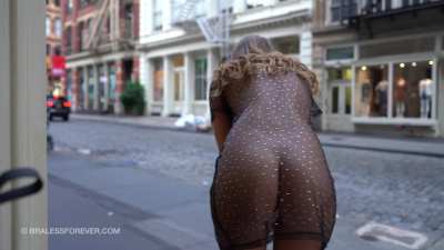 Changing on the street