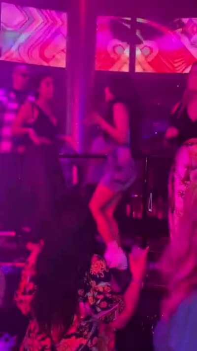 Becky last night in a Vegas club celebrating her Mother&rsquo;s birthday