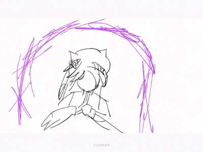 Keqing stick figure animation
