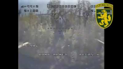Another Russian 2S19 "Msta-S" 152-mm self-propelled howitzer ist getting attacked by Ukrainian FPV pilots. Donetsk Oblast.