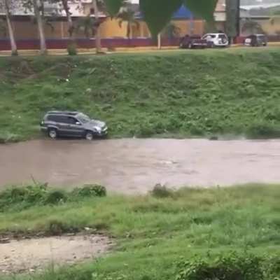 The water idiot trying to cut some traffic through the river