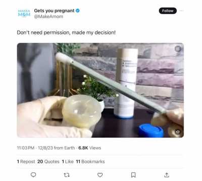 Product to aid women in increasing conception w/out men&rsquo;s consent