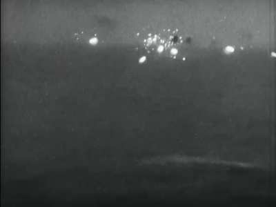 Japanese Aircraft under Heavy AA Fire seen from the Deck of USS Wasp, 1944