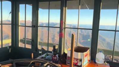 Firewatch in a fire lookout
