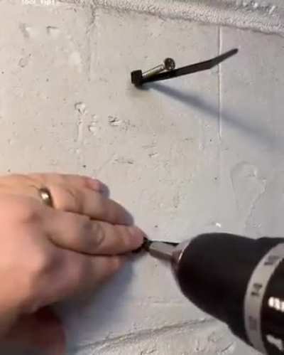 Wall mounted low budget wire clips