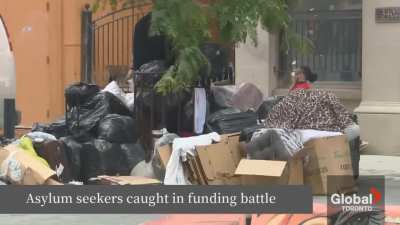 Look at this Global news live piece. A Nigerian Asylum seeker lands at Toronto airport and goes straight to a homeless shelter; Another says he was homeless back home and that Canada is his "new venture". How are they affording flights and visas to come h