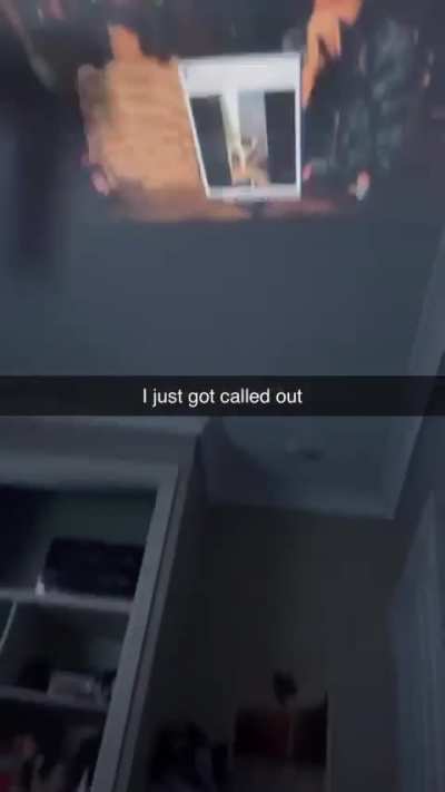 I just got called out