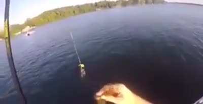 This persons fishing trip was changed in an instance, crazy video