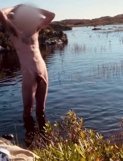 Nothing more refreshing after a long hike in the wilderness! 🏊&zwj;♂️