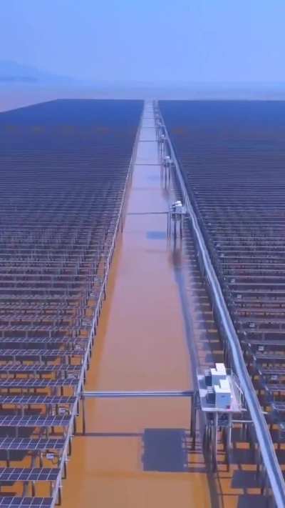 China places its solar panels on water 
So it can use valuable land for agriculture