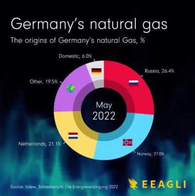 Germany&rsquo;s natural gas since January 2021