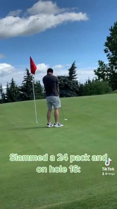 When you drink too much at golf&hellip;