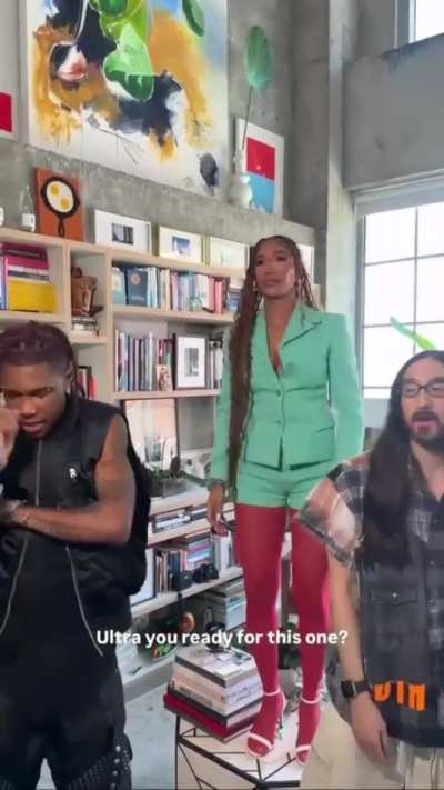 BTS of a music video of Lone with Steve Aoki and BIA for 