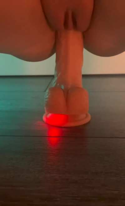 riding wet dildo