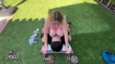 Getting smothered by Kianna&rsquo;s massive MILF milkers!