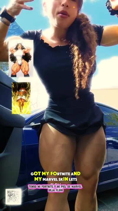 Day 57 of me flexing until I reach 1 Million/ Have my own Fornite and Marvel skin .Full flexis at shreddedgains.com #zillionaire #shreddedgains #musclegoddess #glutegoddess #carolynemarquez