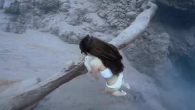 Diving 60 feet and running on the ocean floor with a large rock and no air supply