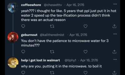 do none of you own a fucking kettle