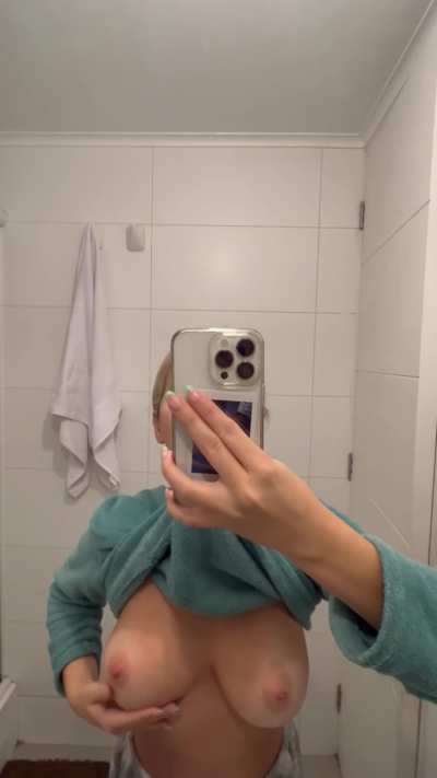 thankful to my genes for giving me these big natural boobs