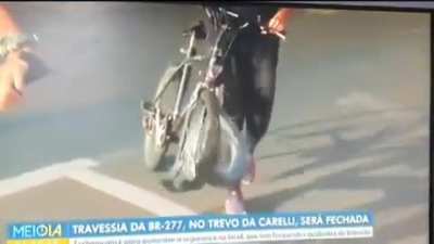 HMC while I bike across a street using my intuition