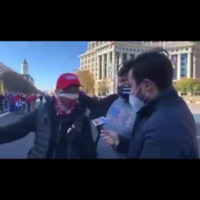 "We're not stupid. Donald Trump is a genius, that's what the 'J' stands for."