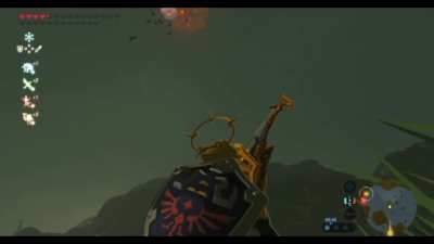 [BOTW] A short compilation of my best Guardian launches, using the bullet-time physics bug.