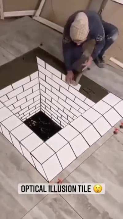 this optical illusion tile