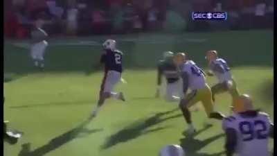 49 days until SEC football returns! That SEC Podcast countdown: Cam Newton introduced himself to the LSU defense and CBS&rsquo;s Gary Danielson and Verne Lundquist in spectacular fashion with this epic, 49-yard touchdown run.