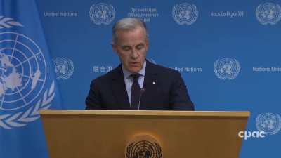 Canadian Prime Minister Mark Carney announces Canada will provide $100 million in aid for Palestine &mdash; $80 million of that going towards humanitarian aid and $20 million for security capacity