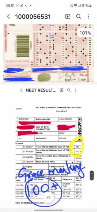 Tgw biggest proof which clearly shows how many marks are increased by grace marking or we can say corruption!!!