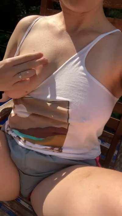 letting these tits get a little sun before it’s too cold for them!