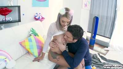 Gabbie gets her perfect tits sucked by the luckiest man in the world