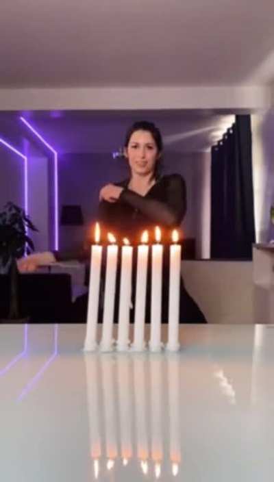 Amazing nunchaku skills 🕯️