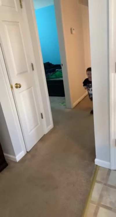 Friend of mine tormenting their son, Jaxon.