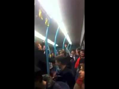 Lad banter on the bus